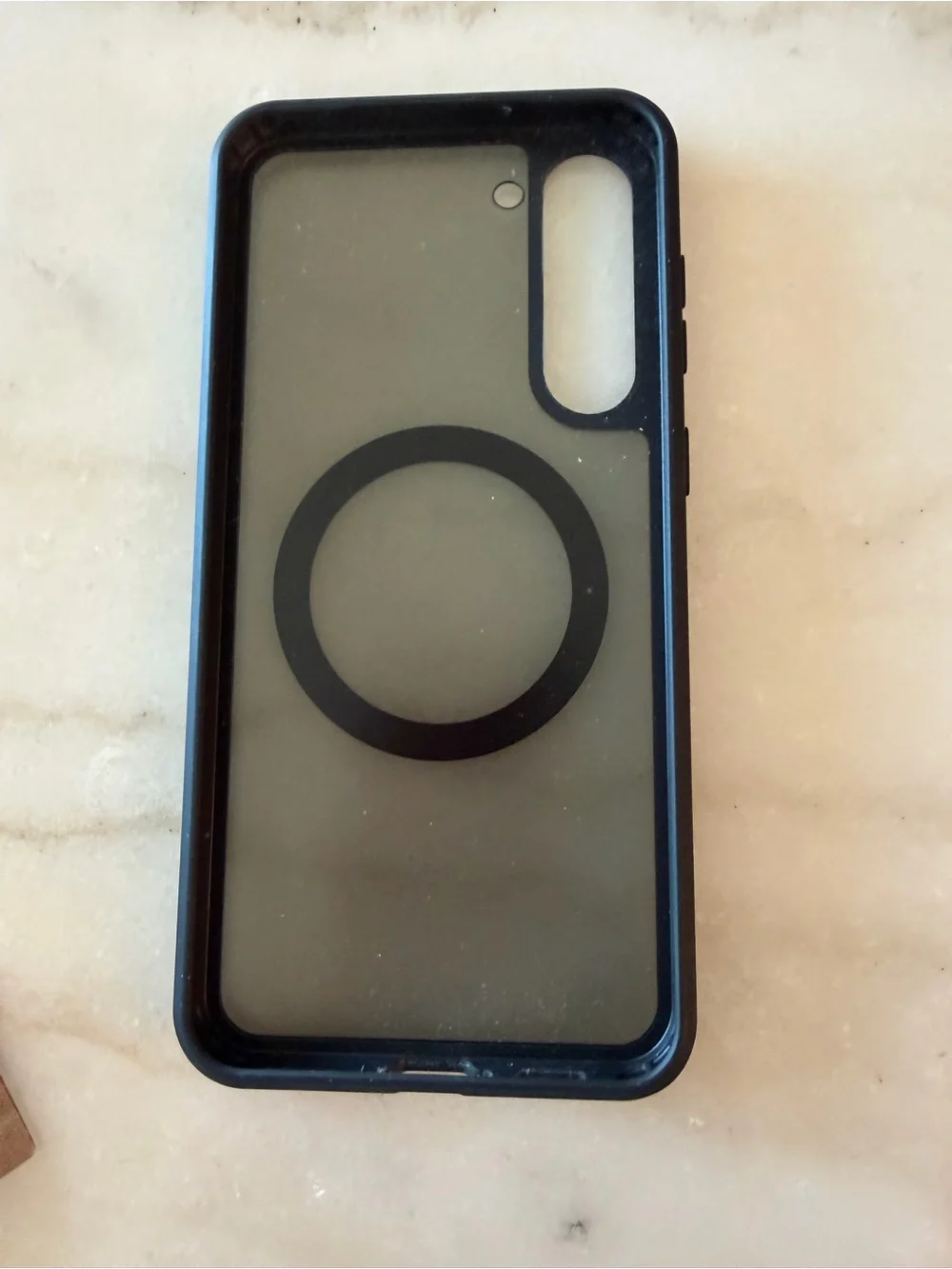 Clear Black Magnetic Ring Phone Case - Compatible Cell Phone Accessory
